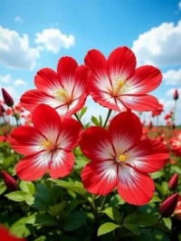 Red & White Flowers