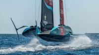 Emirates Team NZ Foiling off Barcelona 1 August 2023