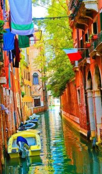 Colorful Canal in Venice