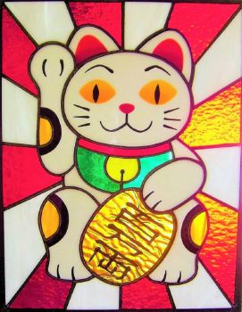 Stained Glass  ~  Lucky Cat