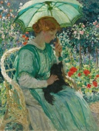 Emmanuel Phillips Fox (1865–1915), The Green Parasol (L'ombrelle verte), 1912,