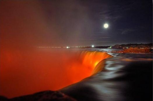 Niagra Falls at night