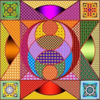 Solve Geometry Art by Galina jigsaw puzzle online with 100 pieces