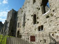 A wall at Chepstow Castle