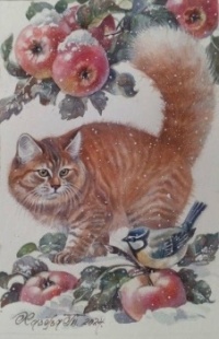 Seasonal Art - Winter - Cat in the Snow 14 (12 - 117 Pieces)