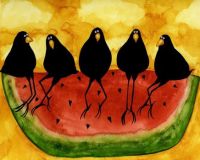 Crows Watermelon Picnic