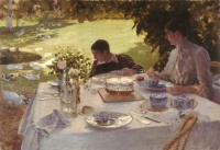 Giuseppe De Nittis - Breakfast in the garden