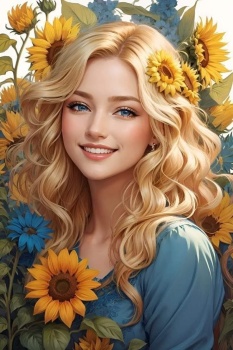 Solve Sunshine Girl jigsaw puzzle online with 176 pieces