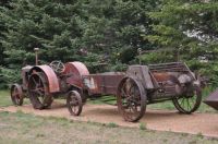 Antique Tractor and manure spreader