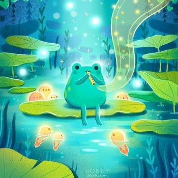 Solve The song of tadpoles 🐸⭐️🌱 - by Ophélie Ortal jigsaw puzzle online ...