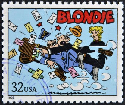 Blondie and Dagwood Stamp 1995