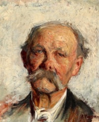 Portrait of an older man with a moustache, no date, Bertha Wegmann (1847-1926)