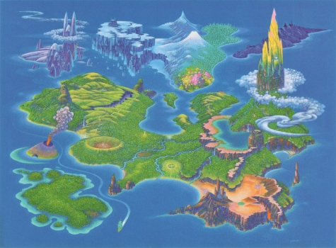 Solve Hiroo Isono, Emerald Forest - Legend of Mana Ⅲ World Map, 1995 ...
