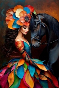 🌸 Petals and Grace: The Bond Between Woman and Horse 🐴