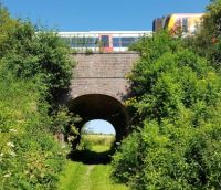 Trains passing