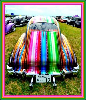 Solve THEME: Mexican Blanket - Car Colors! jigsaw puzzle online with 63  pieces
