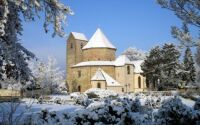 Abbatiale Saints-Pierre-et-Paul d'Ottmarsheim sous la neige (22/12/2021)