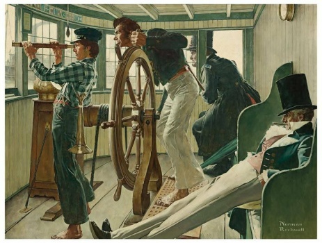 Solve Norman Rockwell jigsaw puzzle online with 35 pieces