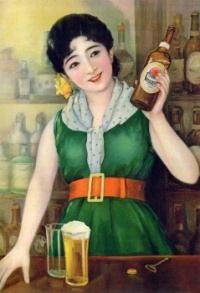Asahi Beer Woman Dai Nippon Brewery Company Poster (1920)