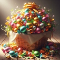 Basket of Easter candy