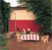Károly Ferenczy -  Red Wall, 1910