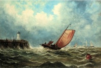 W. Wilson, Running Out of Harbour in a Stiff Breeze (1901)