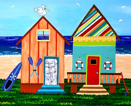 Solve Beach Houses jigsaw puzzle online with 80 pieces