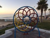 Sculpture on Tijuana beach