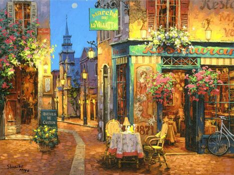 Solve Marche de la Villette by Victor Shvaiko jigsaw puzzle online with ...