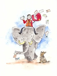 "First Class" original watercolour painting