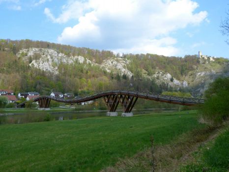 Holzbrücke in Essing, Altmühltal