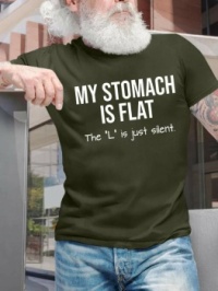 My stomach is flat.....