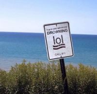 Signs to Crack you up - 1.What to do if you see someone drowning...