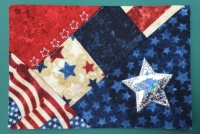 Patriotic Fabric Postcard