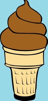 CA 1179 - chocolate ice cream cone