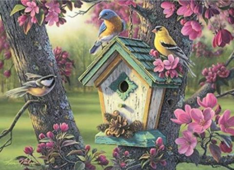 Solve The Birdhouse jigsaw puzzle online with 63 pieces