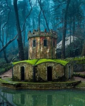 The remains of an old castle in Sintra, Portugal