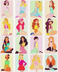 Hippie Disney Princesses and Heroines