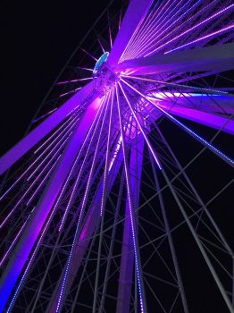 Ferris Wheel at night. Beautiful!