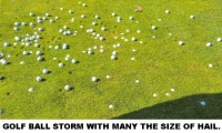 Golf ball storm