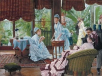 In the conservatory by James Tissot