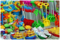 Child's Colourful Plastic Beach Toys