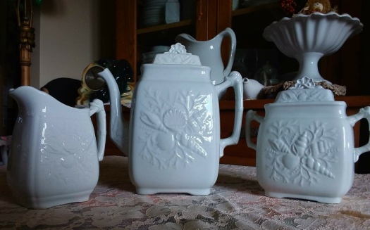 White Ironstone tea set