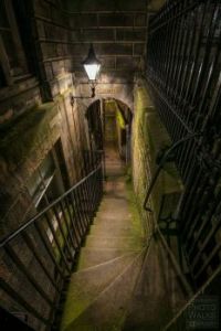 Barries Close in underground old Edinburgh