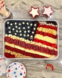 American Flag Cheese Tray