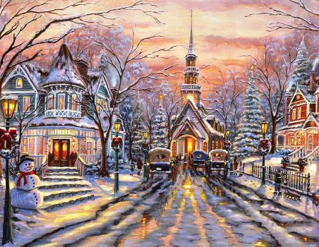 Solve White Christmas jigsaw puzzle online with 80 pieces