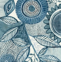 Susan Black Watercolor in Blue
