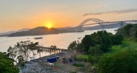 Sunset over the Panama Canal