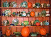 majolica and pumpkins