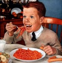 Vintage Pic -Spaghetti Dinner